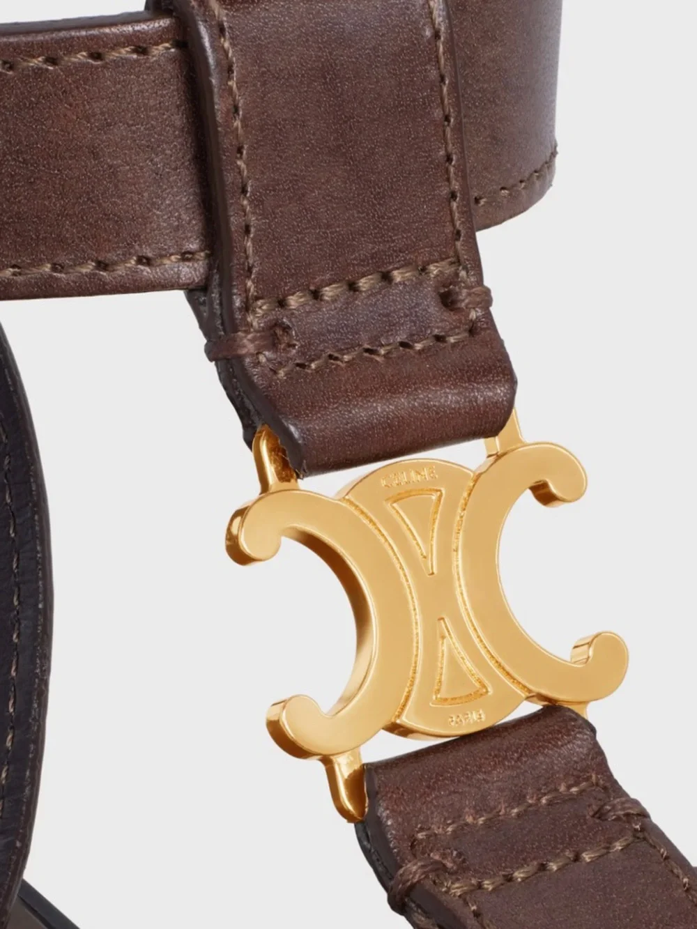 CELINE CLEA TRIOMPHE SANDAL IN CALFSKIN - VEGETAL TANNING - Picture 5 of 11